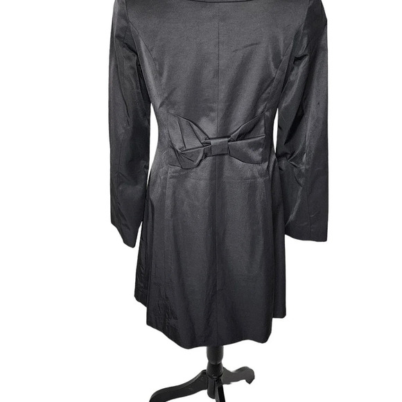 Vertigo Paris Womens Knee-length Trench Coat Size Small Black Accent Buttons - Picture 7 of 12